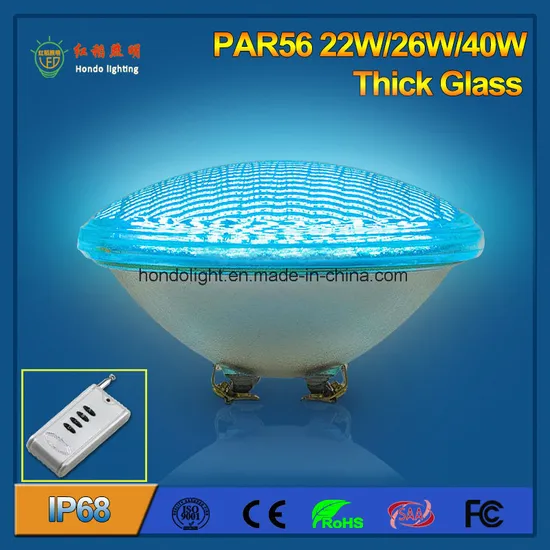 IP68 Thick Glass 22W PAR56 LED Swimming Pool Light 