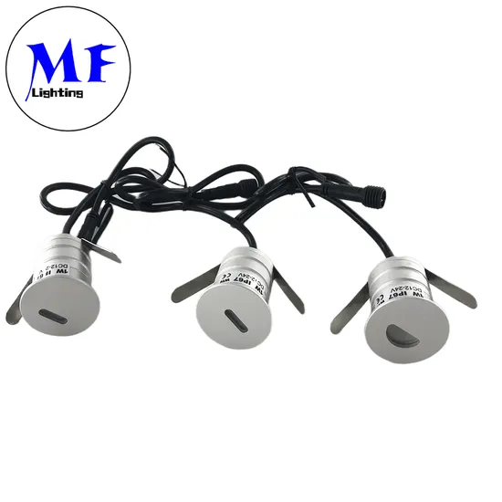 OEM ODM 1W Waterproof Mini Underwater Waterproof IP67 Outdoor Deck Inground Lamp Coner Ground Buried LED Underground Light LED Step Lights 
