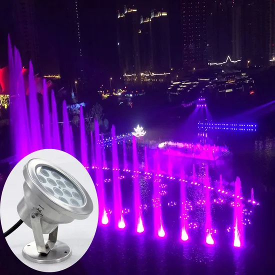 DMX512 RGB Waterfall Outdoor IP68 Waterproof Water Jet Fountain LED Underwater Lights 